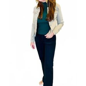 NEW Q2 basic denim jacket in beige